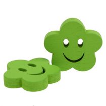 Prodotto Fiore in legno con faccia verde 2,5 cm 48 pz