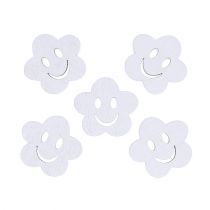 Prodotto Fiore in legno con faccia bianca 2,5 cm 48 pz