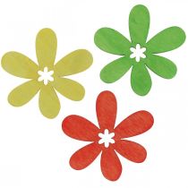 Prodotto Fiori in legno sparsi fiori decorativi legno giallo/arancio/verde Ø4cm 72 pz