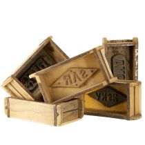 Prodotto Decorazione in legno a forma di mattone vintage marrone, ruggine 31×14,5cm H9cm