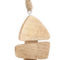 Prodotto Pesce in legno da appendere in iuta marittima naturale 27 cmx2 cmx10 cm