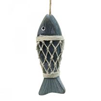 Deco pesce in legno, pesce decorativo per appendere 16,5 cm