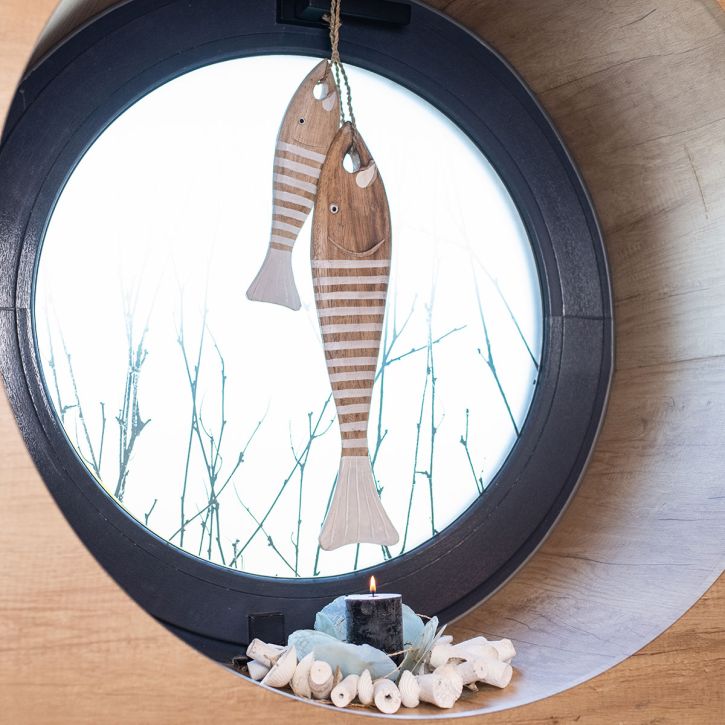 Decorazione pesce in legno ciondolo pesce marittimo legno 49cm