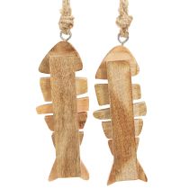 Prodotto Appendiabiti decorativo pesce in legno marittimo in naturale 16x2x5cm 2pz