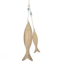 Prodotto Appendini decorativi per pesci in legno pesce blu bianco 11,5/20 cm set da 2