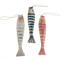Prodotto Pesce in legno per appendere decorazione pesce in legno 29 cm colorato 3 pezzi