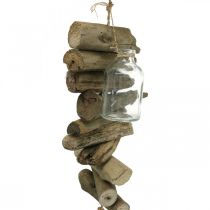 Ghirlanda decorativa in legno galleggiante con bicchieri decorazione murale marittima 70 cm