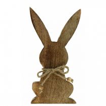 Prodotto Coniglietto pasquale in legno, decorazione primaverile, legno di mango colore naturale H30cm
