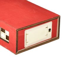 Prodotto Decorazione per casa in legno, luce rossa e bianca per batteria H19,5cm