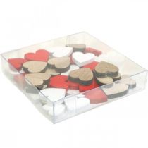 Prodotto Decorazione a forma di cuore in legno cuori nuziali in legno 2,5/2/1,5 cm 48 pz