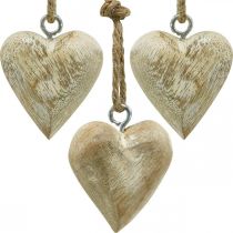 Prodotto Cuore in legno Decorazioni per albero di Natale 4,5 cm 36 pz