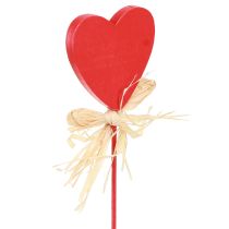 Prodotto Cuori in legno decorativi plug cuori con coccinelle rossi 4 cm 16 pz