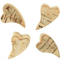 Prodotto Cuori di legno con corteccia di betulla Cuori di betulla 3–4 cm 30 pz