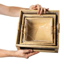 Prodotto Scatola in legno con lavagna e inserto, set da 3 misure, 30 cm