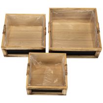 Prodotto Scatola in legno con lavagna e inserto, set da 3 misure, 30 cm