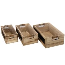 Prodotto Scatola in legno con lavagna per etichette, set da 3, 36 cm