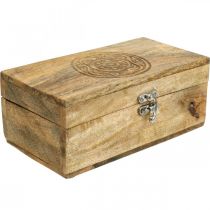 Scatola in legno con coperchio portagioie scatola in legno 21,5×11×8,5 cm