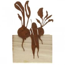 Prodotto Fioriera in legno con decoro ruggine vaso vegetale 17×17×12 cm