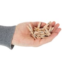 Prodotto Mini mollette in legno decorative da 3,5 cm, 50 pezzi