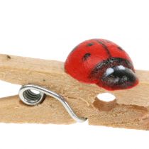 Prodotto Clip decorativi in legno coccinella 2,5 cm 180 p