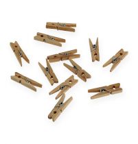 Prodotto Clip decorative in legno 3 cm naturali 72 pz