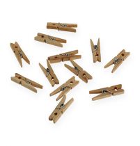 Prodotto Clip decorative in legno 3 cm naturali 72 pezzi