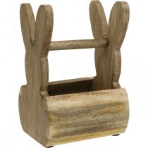 Cesto pasquale decorazione tavola in legno coniglio Pasqua Cesto pasquale 13×12×20 cm