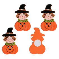 Zucca in legno per incollaggio 3,5 cm Arancione 18 pezzi