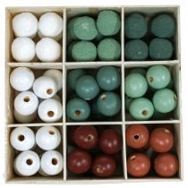 Prodotto Perline/palline di legno per lavori creativi, assortite verdi, Ø3cm, 36 pezzi