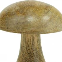 Fungo di legno naturale, giallo autunno deco funghi di legno 12×10 cm