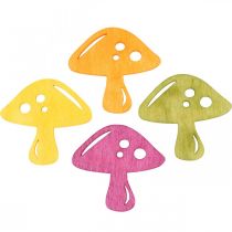 Prodotto Funghi sparsi, decorazioni autunnali, funghi portafortuna per decorare arancio, giallo, verde, rosa H3.5 / 4cm W4 / 3cm 72 pezzi