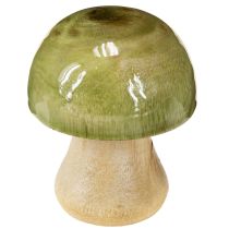 Prodotto Funghi in legno, decorazione autunnale, funghi, verde, rosso, arancione, altezza 6,5 cm, 9 pezzi