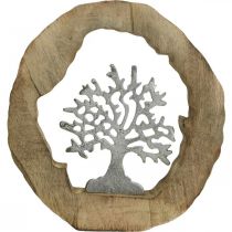 Prodotto Scultura decorativa albero in una decorazione da tavola ad anello in legno da posizionare 22×21×4 cm