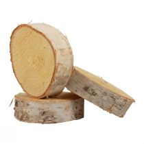 Prodotto Dischi di legno decorativi in legno di betulla corteccia naturale Ø7-9cm 18 pezzi