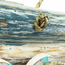 Cartello in legno “Beach House” decorazione marittima da appendere 46×5×27cm