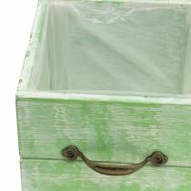 Prodotto Cassettiera in legno per fioriera verde chiaro 15x15/12x12 cm set da 2