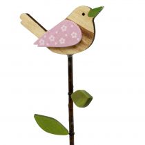 Spilla in legno uccello colorato L30cm 9 pezzi