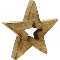Prodotto Stella in legno decorazione in legno fiammato Stella di Natale in piedi 15cm