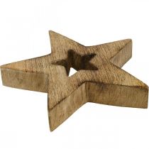 Prodotto Stella in legno decorazione in legno fiammato Stella di Natale in piedi 15cm
