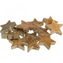 Prodotto Stelle in legno sparse decorazione stella natalizia lucida naturale H5cm 12 pz