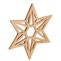 Prodotto Stelle in legno Decorazione natalizia Decorazione sparsa stelle Bacca 8 cm 16 pz