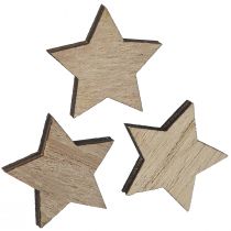 Prodotto Stelle in legno da spargere natalizie naturali Ø3cm 100 pz