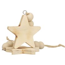 Prodotto Appendino decorativo decorazione stella in legno decorazione stella in legno bruciato 8×8×1cm