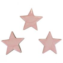 Prodotto Stelle decorative in legno Stelle Decorazione natalizia rosa lucido Ø5cm 8 pz