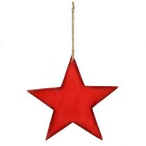 Prodotto Stelle in legno da appendere 30 cm rosse 3 pz