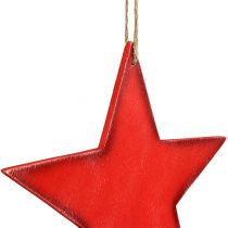Prodotto Stelle in legno da appendere 30 cm rosse 3 pz