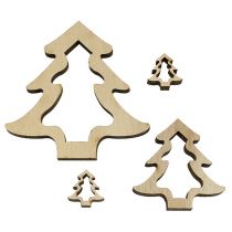 Prodotto Decorazione in legno albero di Natale natura 2 cm - 8 cm 32 pezzi