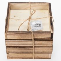 Prodotto Vassoio in legno, design rustico, perfetto per la decorazione di casa o ufficio, 15 cm, 4 pezzi