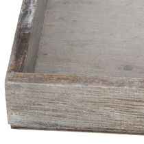 Prodotto Vassoio rettangolare in legno, ideale per decorare balconi e spazi abitativi, 30 cm, 4 pezzi
