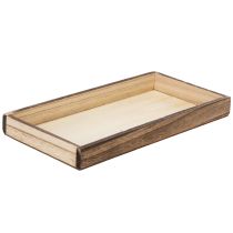 Prodotto Vassoio rettangolare in legno, pratico organizer, versatile, design robusto, 30 cm, 4 pezzi